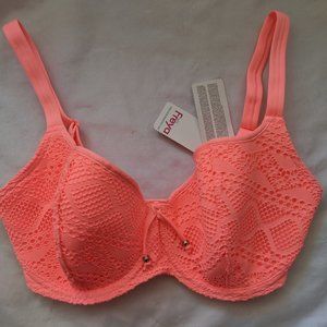 NWT Freya Coral Pink Bikini Top - 30I